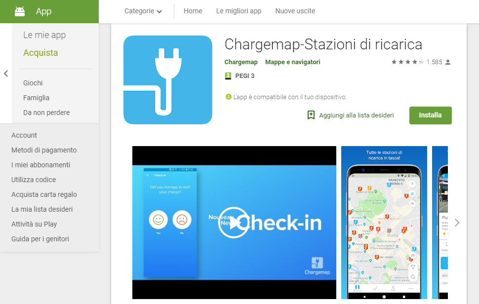 chargemap stazioni di ricarica screenshot 