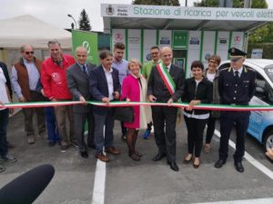 inaugurazione stazione ricarica rivolta